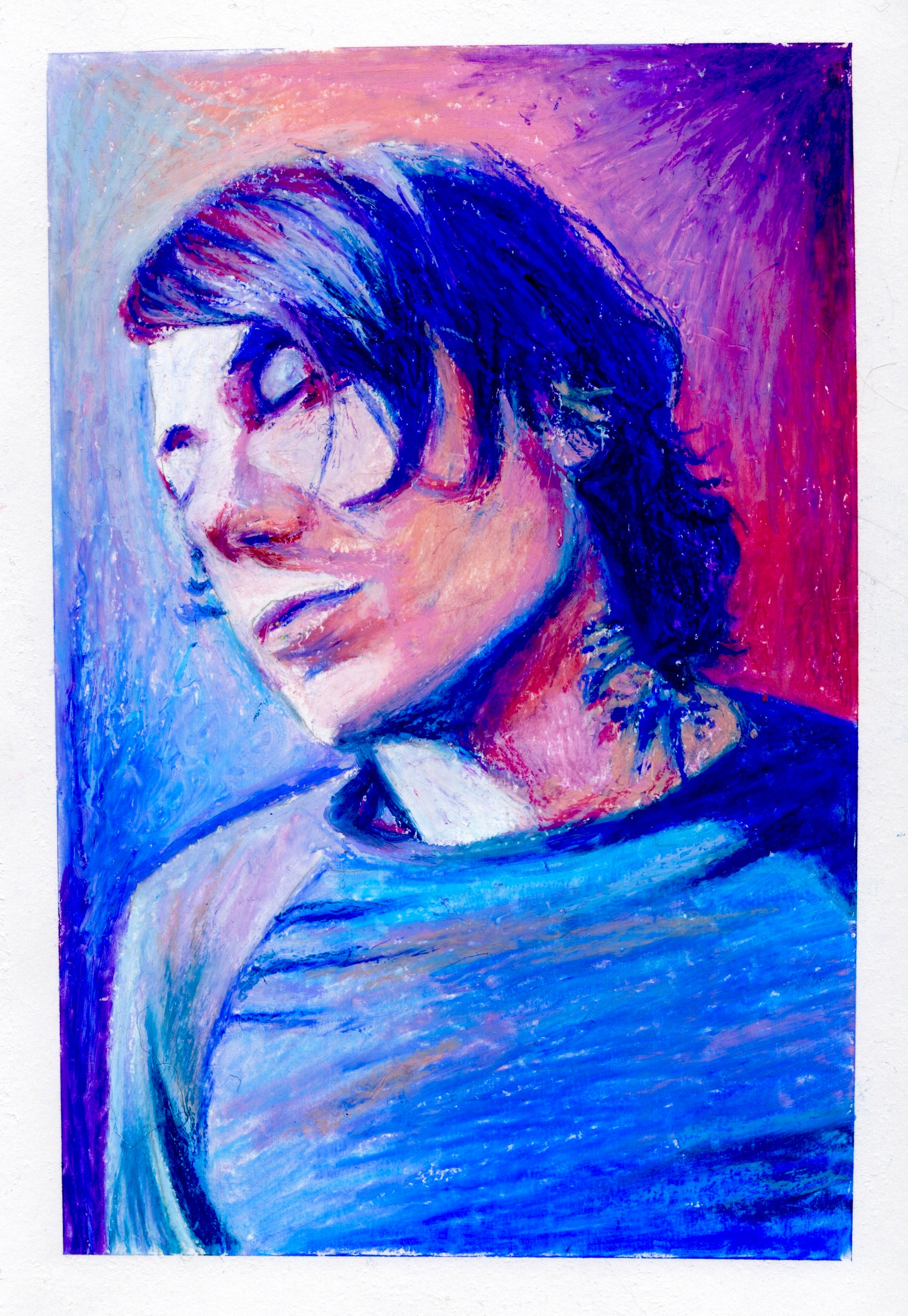 Frank Iero Oil Pastel Portrait