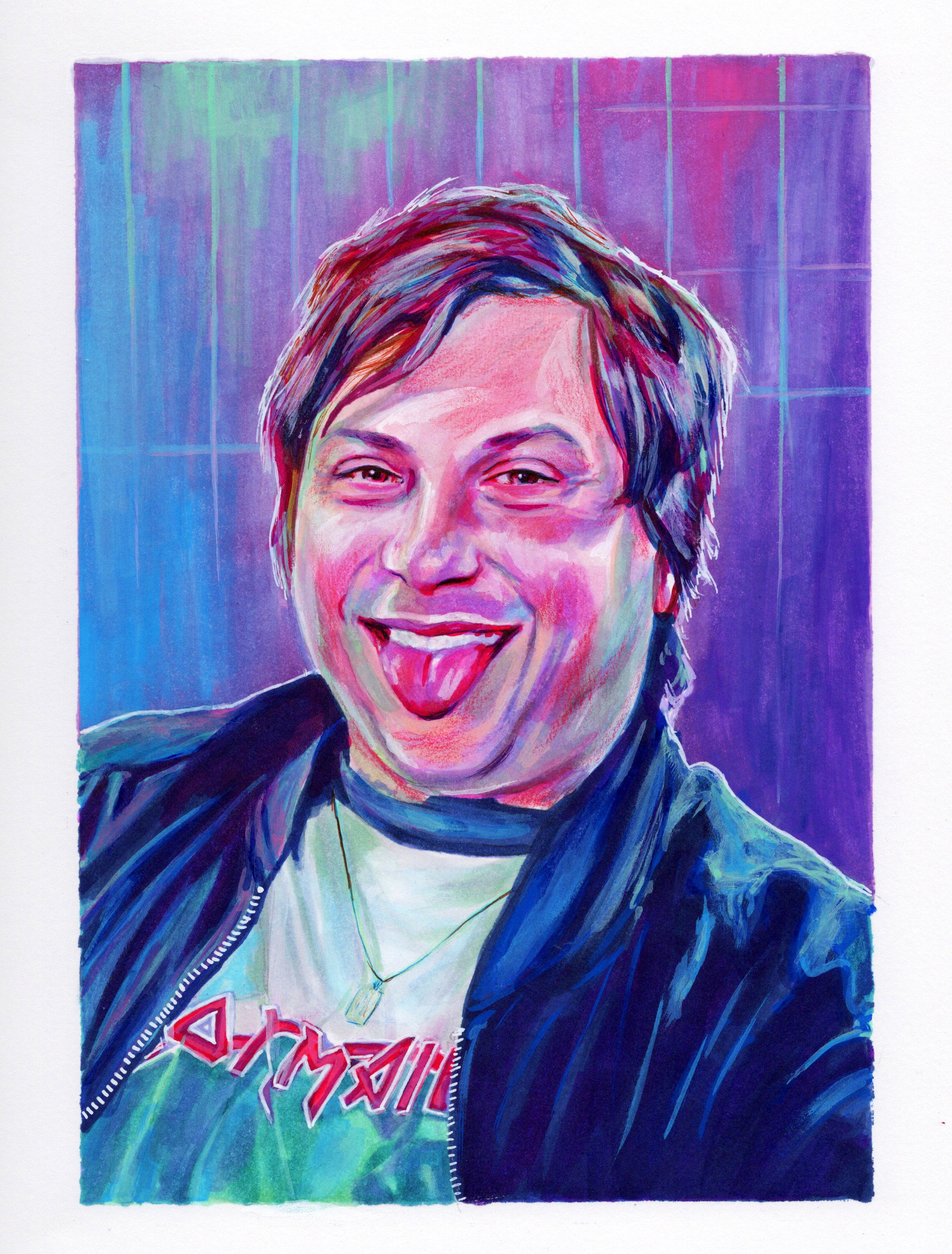 Frank Iero Sticking Out His Tongue Portrait