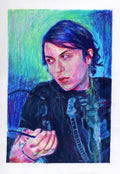 Frank Iero Holding Glasses Portrait