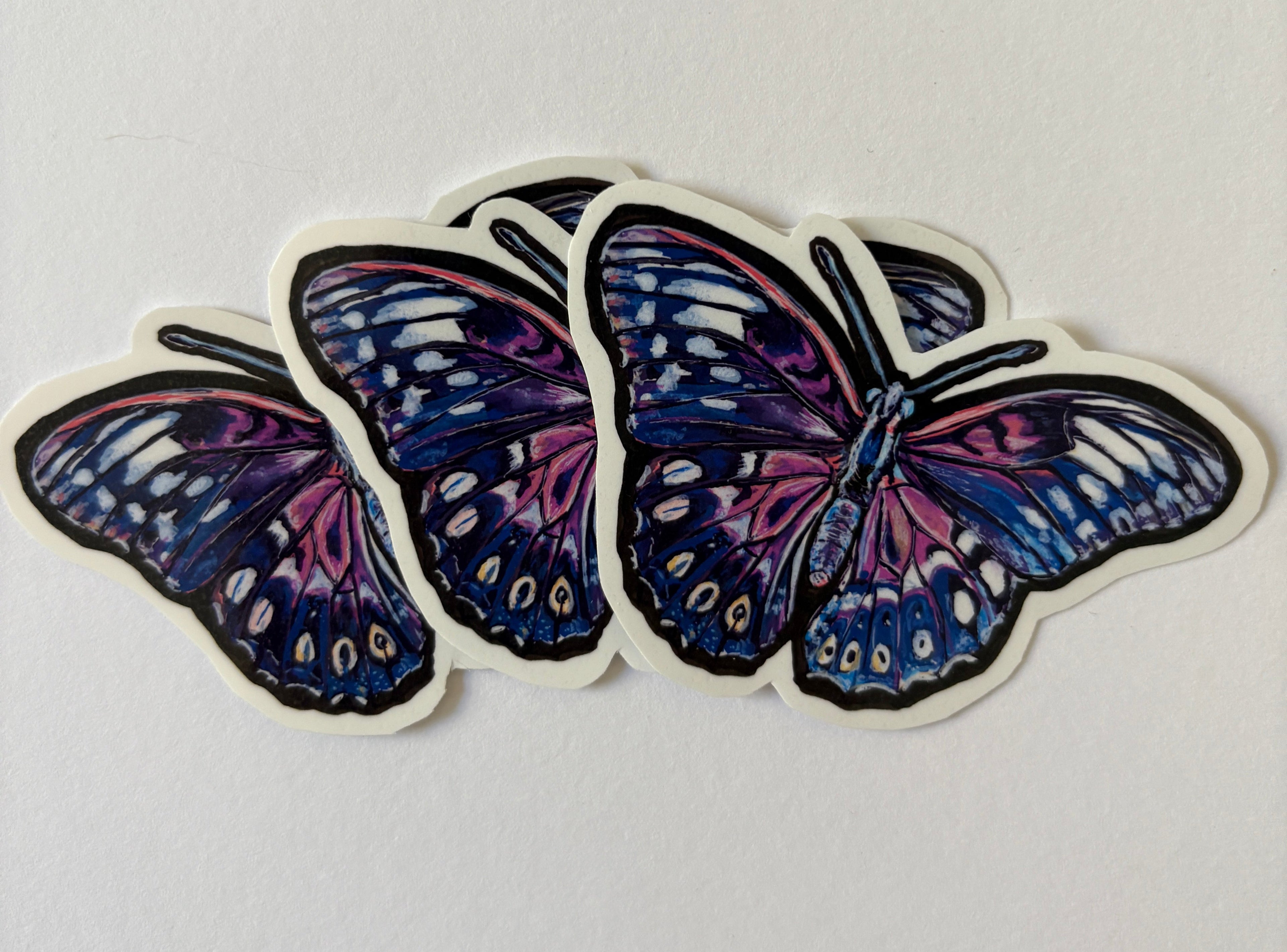 Blue Butterfly Sticker
