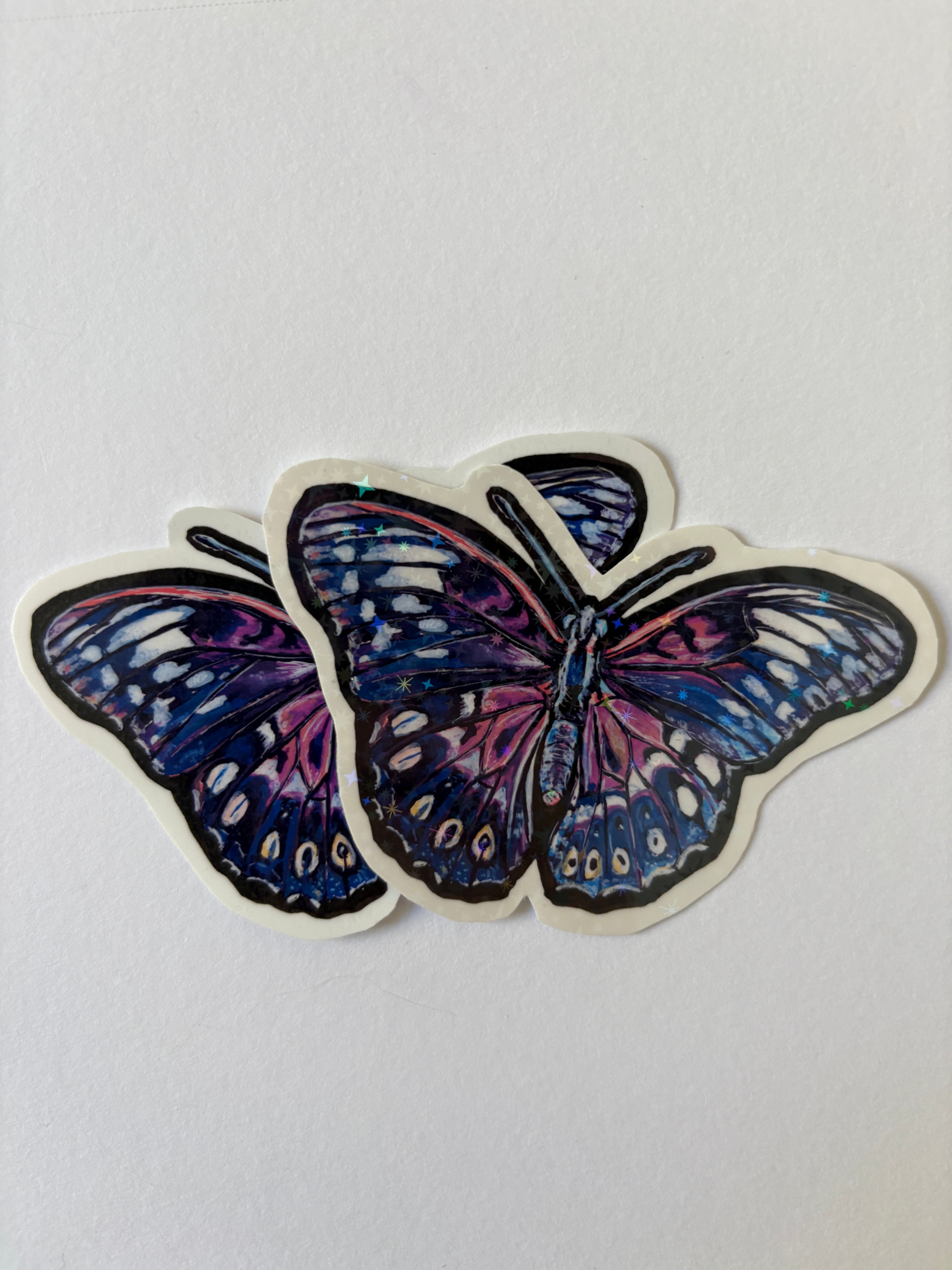 Blue Butterfly Sticker