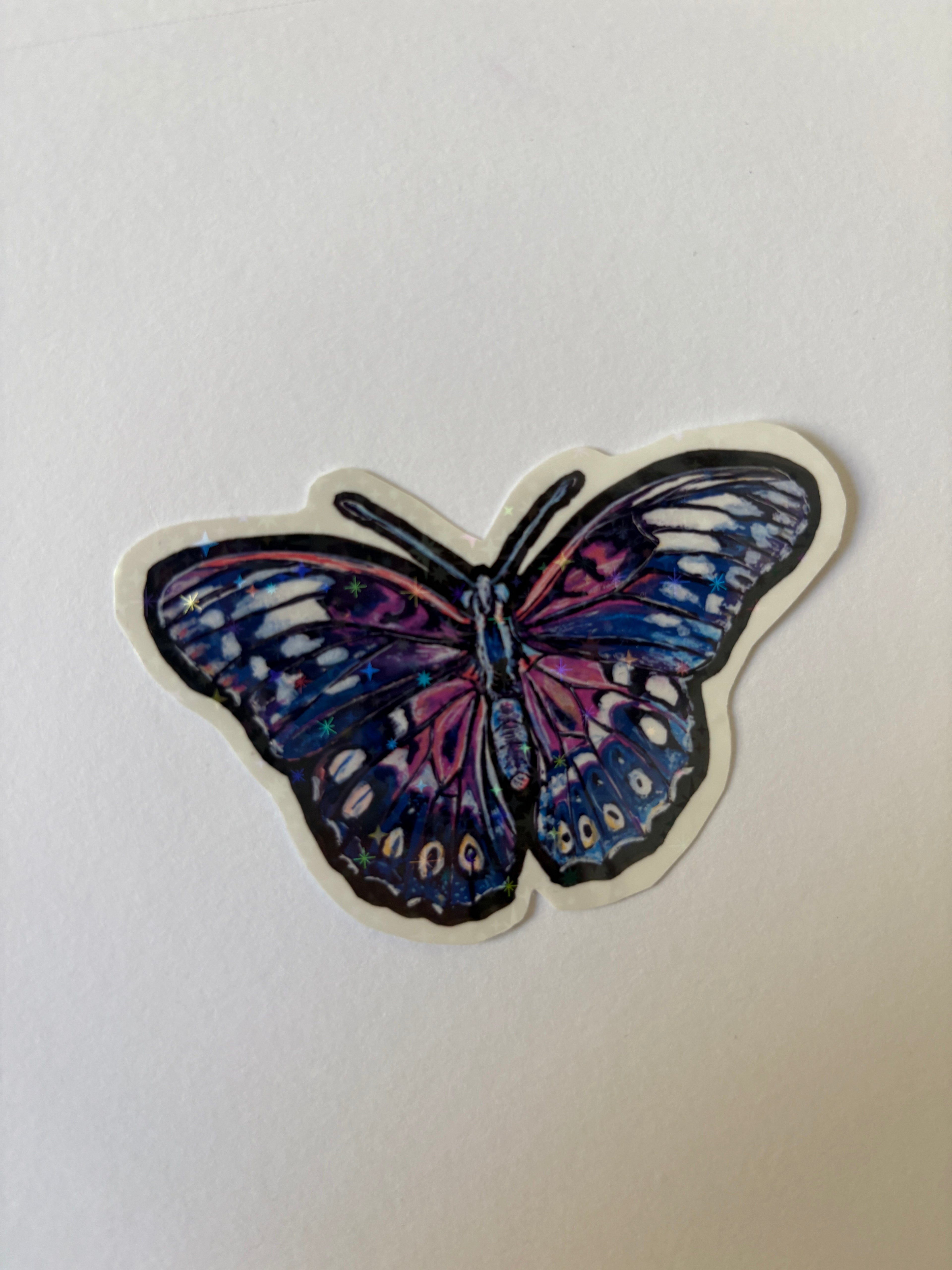 Blue Butterfly Sticker